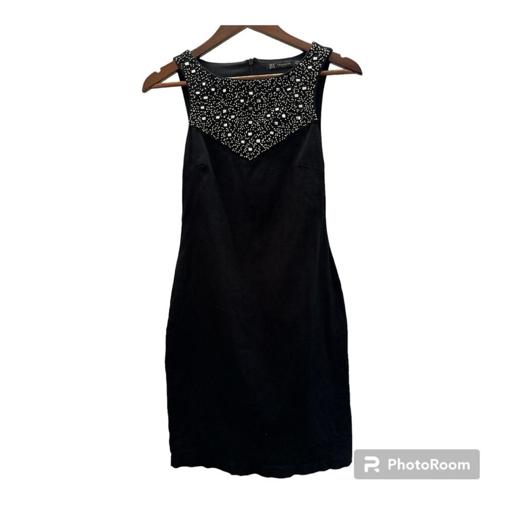 Zara Trafaluc Women’s Dress Sleeveless Silver Sequins Lined Black M